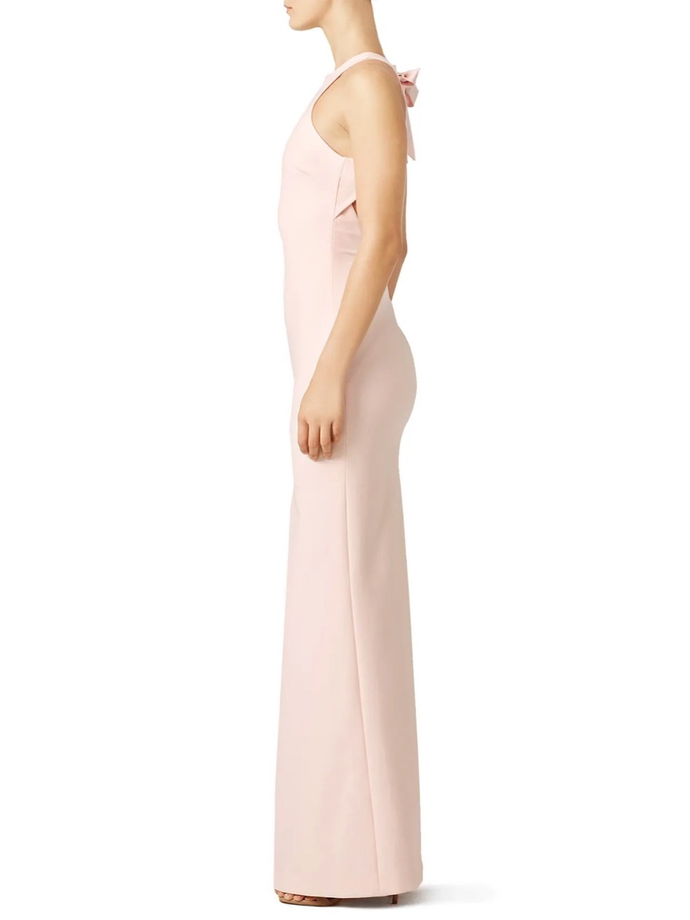 Elizabeth and James Blush Orley Bow Back Maxi Gown size 2 in excellent condition - Picture 2 of 10
